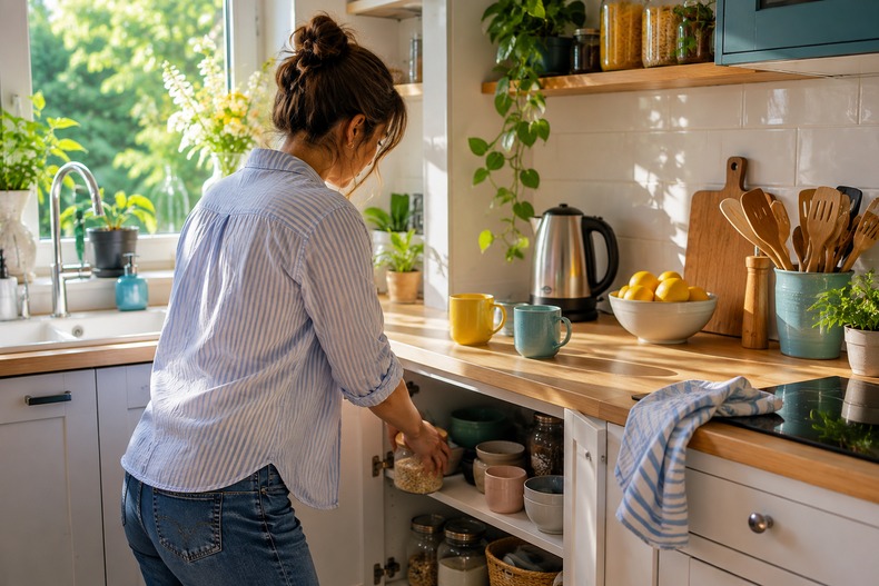 Как быстро освободить кухню от лишних вещей: 7 простых решений